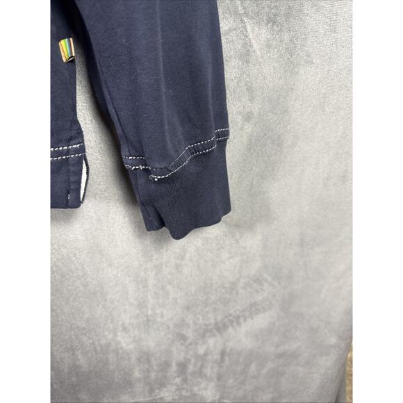 True Grit Sweater Men's Size Large Pullover Quarter Zip Long Sleeve Navy Blue - Picture 8 of 11